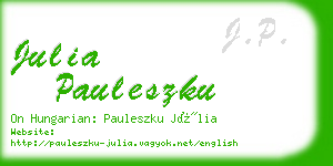 julia pauleszku business card